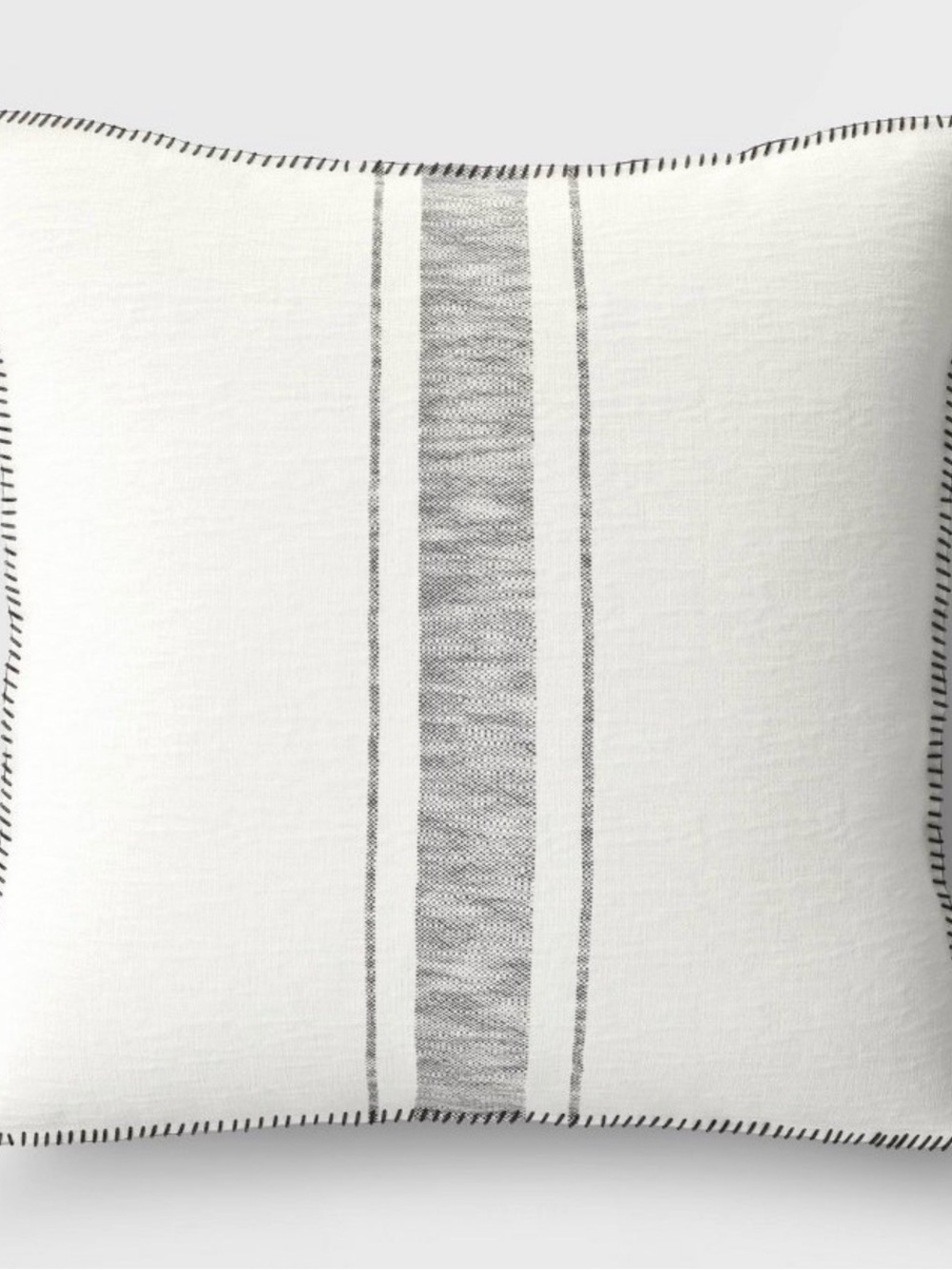 Oversized Placed Striped Square Throw Pillow
Black - Threshold™: Cotton Weave